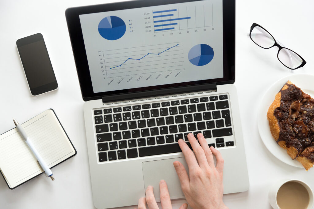 Local SEO trends and business insights displayed on a laptop screen